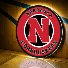 LED Wall Decor, Round, University of Nebraska