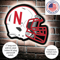 LED Wall Decor, Helmet, University of Nebraska