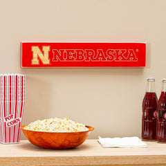 University of Nebraska Engraved Wood Sign, 3.5" x 18"