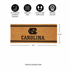 University of North Carolina Extra Large One Color Coir Mat, 60"x24"