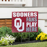 University of Oklahoma Coroplast Yard Sign "Fans Play Here"