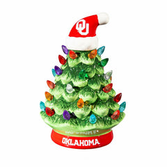 8" LED Ceramic Christmas Tree, University of Oklahoma