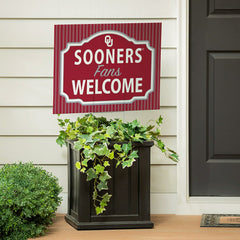University of Oklahoma Coroplast Yard Sign, "Fans Welcome"