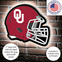 LED Wall Decor, Helmet, University of Oklahoma