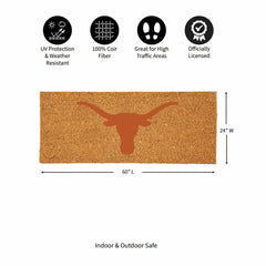 University of Texas Extra Large Full Color Coir Mat, 60"x24"
