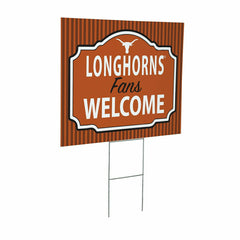University of Texas Coroplast Yard Sign, "Fans Welcome"