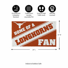 University of Texas, PVC Mat COLOR, Home of a Fan