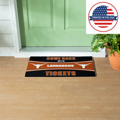 28" x 16" PVC Trapper Mat, Come Back with Tickets, University of Texas