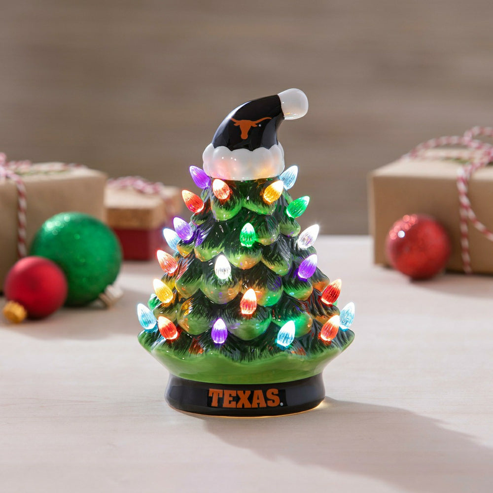 8" LED Ceramic Christmas Tree, University of Texas