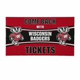 28" x 16" PVC Trapper Mat, Come Back with Tickets, University of Wisco
