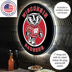 LED Wall Decor, Round, University of Wisconsin-Madison