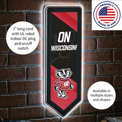 LED Wall Decor, Pennant, University of Wisconsin-Madison