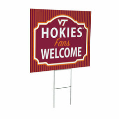 Virginia Tech Coroplast Yard Sign, "Fans Welcome"