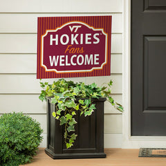 Virginia Tech Coroplast Yard Sign, "Fans Welcome"