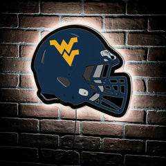 LED Wall Decor, Helmet, West Virginia University