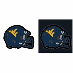 LED Wall Decor, Helmet, West Virginia University