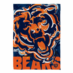 Chicago Bears Justin Patten Logo Suede Garden Flag