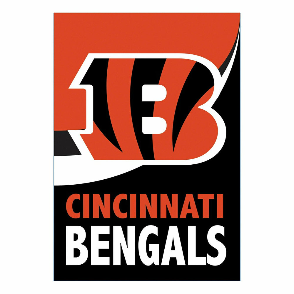 Cincinnati Bengals Burlap Flag House Size