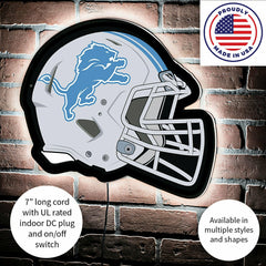 LED Wall Decor, Helmet, Detroit Lions