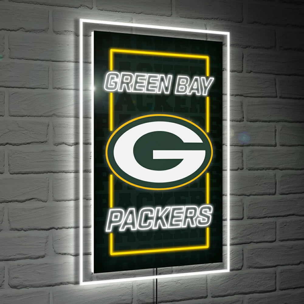 Green Bay Packers NFL Football Rectangle Neolite LED Decor
