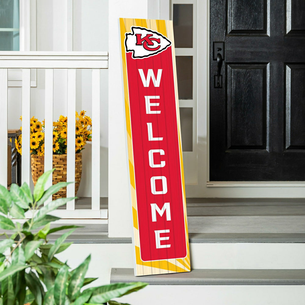 Kansas City Chiefs Summer Seasonal Single Sided Large Leaner, 46"