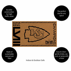 Kansas City Chiefs, SB58 Champions, Coir Mat 1C