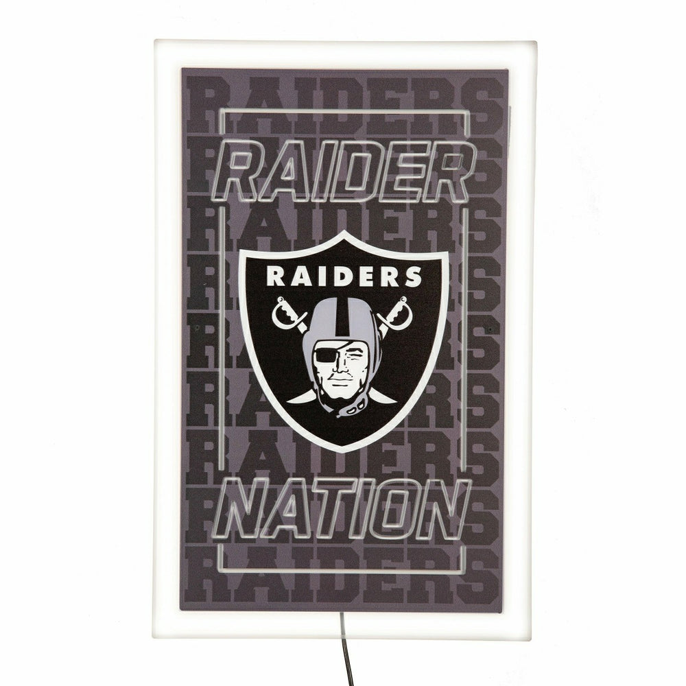 Las Vegas Raiders NFL Football Rectangle Neolite LED Decor