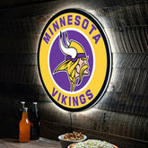 LED Wall Decor, Round, Minnesota Vikings