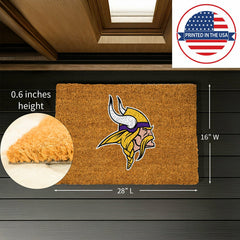 Coir Mat, 16"x28", Minnesota Vikings