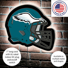 LED Wall Decor, Helmet, Philadelphia Eagles