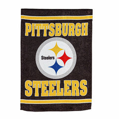 Embossed Suede Flag, House Size, Pittsburgh Steelers