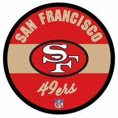 San Francisco 49ers NFL Football Large Round Vintage Edgelite LED Deco