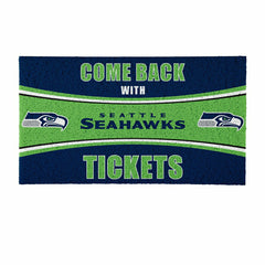 28" x 16" PVC Trapper Mat, Come Back with Tickets, Seattle Seahawks