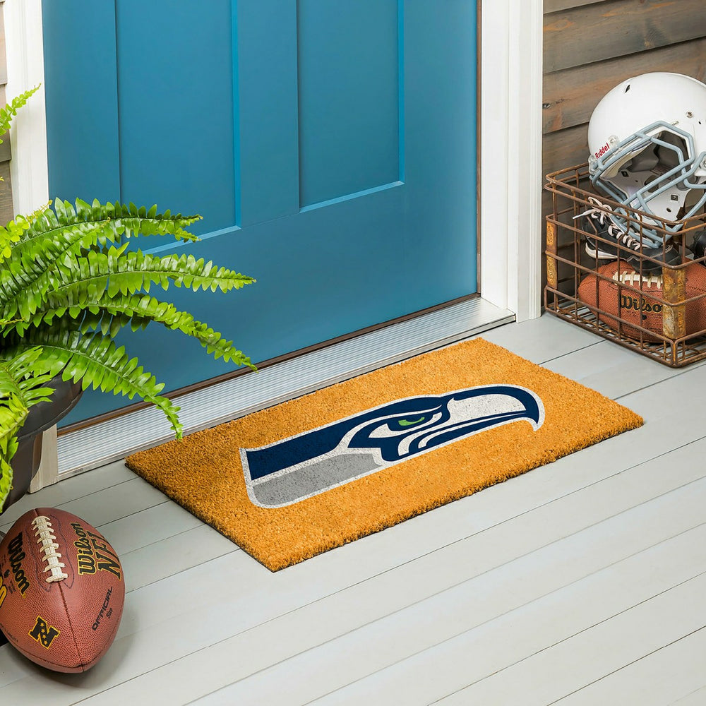 Coir Mat, 16"x28", Seattle Seahawks