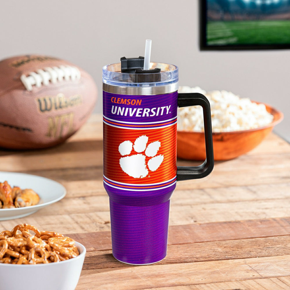 40oz Stainless Steel Canyon Cup w/ Straw, Clemson University
