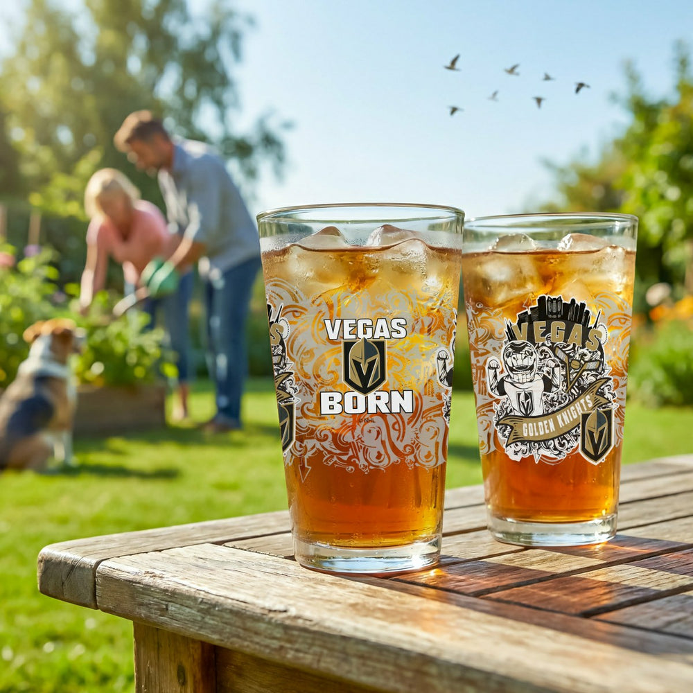 Vegas Golden Knights 16oz Glass pint, Set of 2