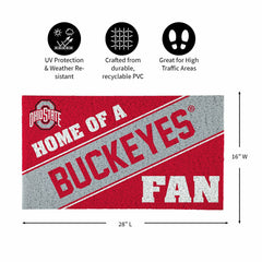 Ohio State University, PVC Mat COLOR, Home of a Fan