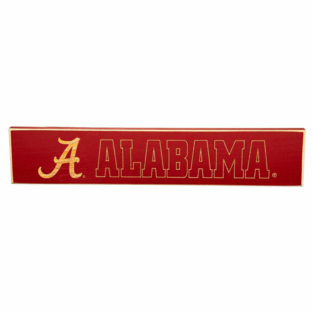 University of Alabama Engraved Wood Sign, 3.5" x 18"
