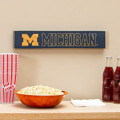 University Of Michigan Engraved Wood Sign, 3.5" x 18"