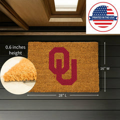 Coir Mat, 16"x28", University of Oklahoma