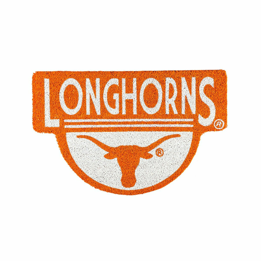 NCAA Team Shaped Coir Door Mat, Texas Longhorns