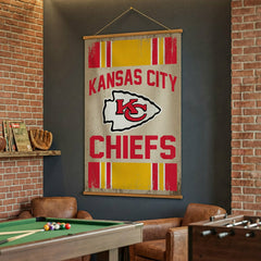 Kansas City Chiefs, Canvas Wall Tapestry, Large, 54x36