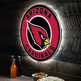 LED Wall Decor, Round, Arizona Cardinals