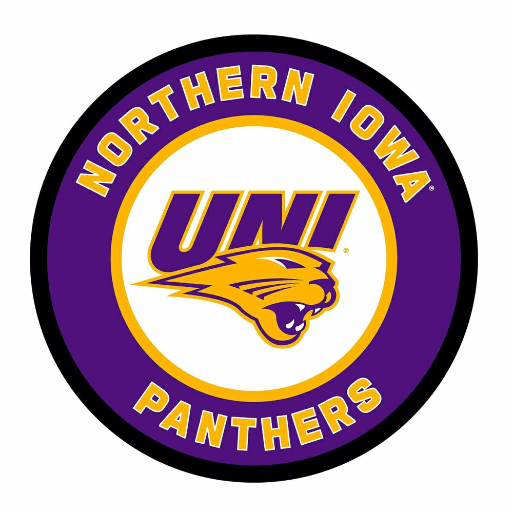 University of Northern Iowa College Large Round Edgelite LED Decor