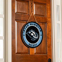 Utah Hockey Club Round Door Décor with Hanging Rope, 18x18