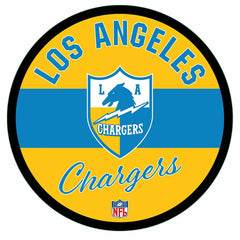 Los Angeles Chargers NFL Football Large Round Vintage Edgelite LED Dec