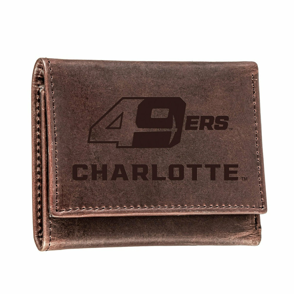 University of North Carolina, Charlotte, Tri-Fold Wallet, Brown, CH, 1