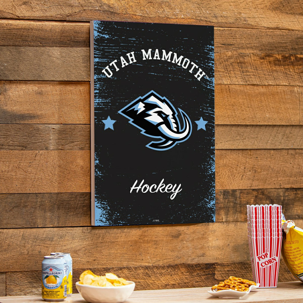 Utah Hockey Club Wood Wall Sign, 16x24
