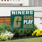 University of North Carolina/Charlotte Coroplast Yard Sign "Fans Play