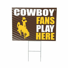 University of Wyoming Coroplast Yard Sign "Fans Play Here"